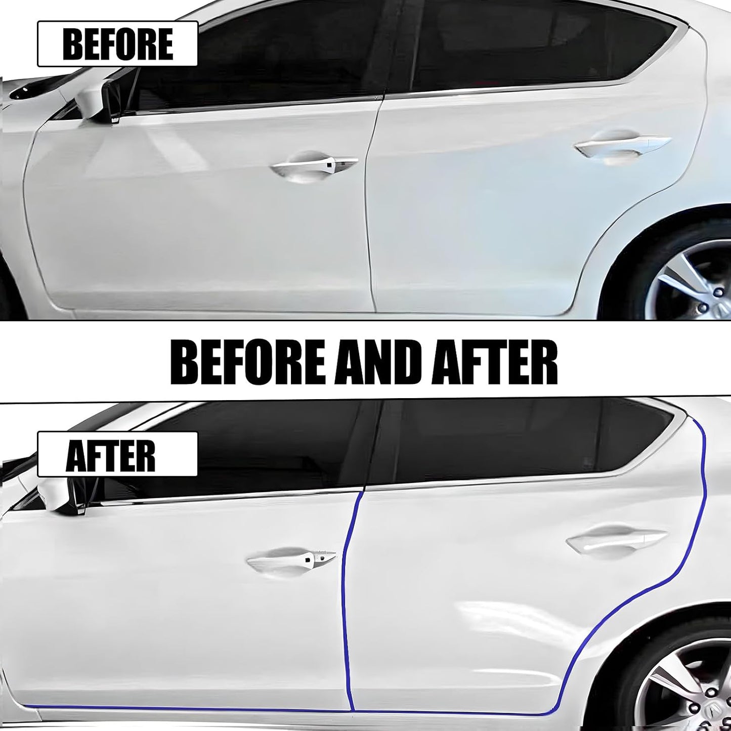 Protectores borde puerta auto 13.1ft tira goma forma U
