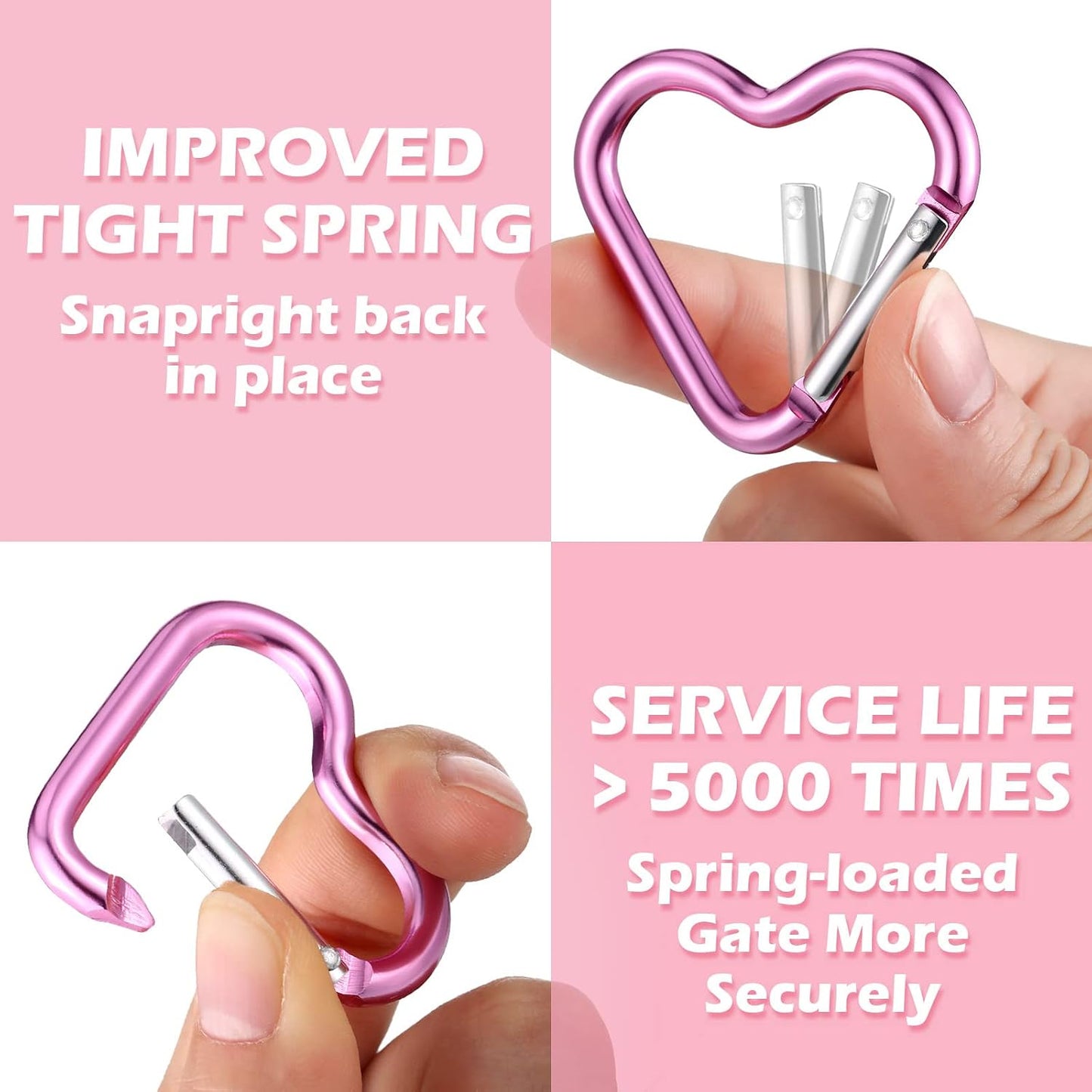 Llavero corazón aluminio clip presión regalo San Valentín