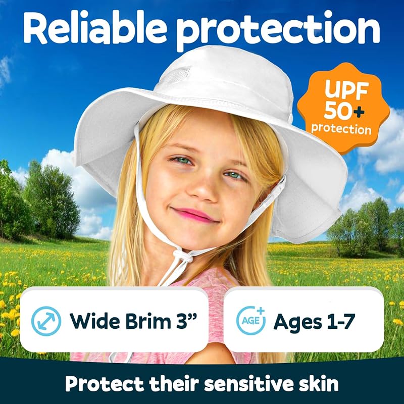 Sombrero sol niños protección UV para playa 2-8 años