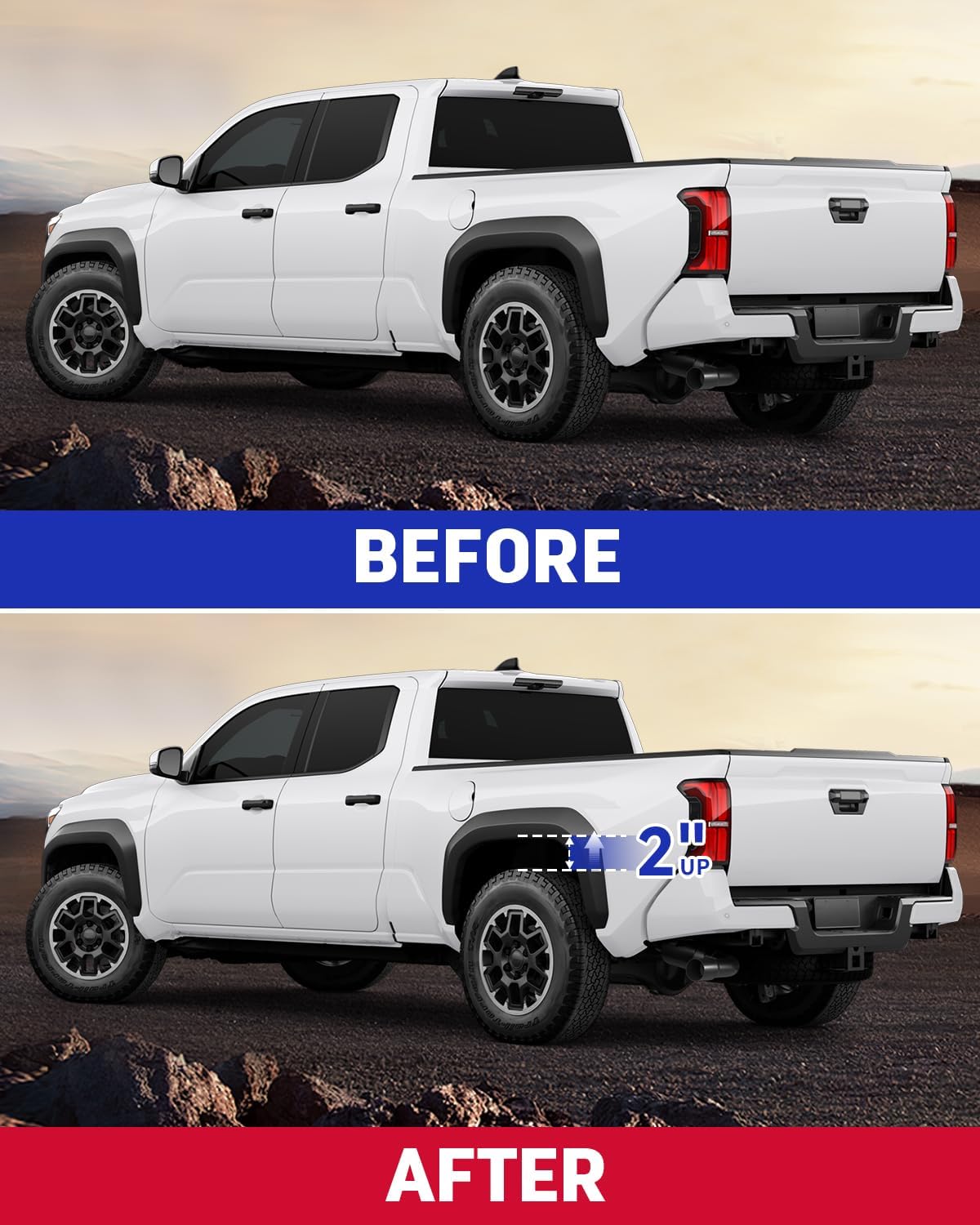 Bloque elevación trasera 2" comp Tacoma Tundra 1995-2024