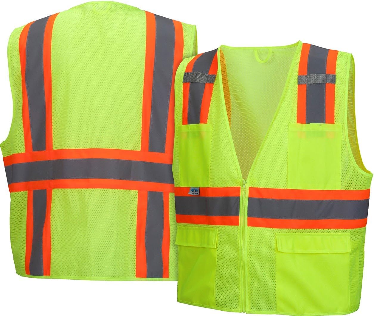 Chaleco seguridad malla cinta reflectante color lima grande