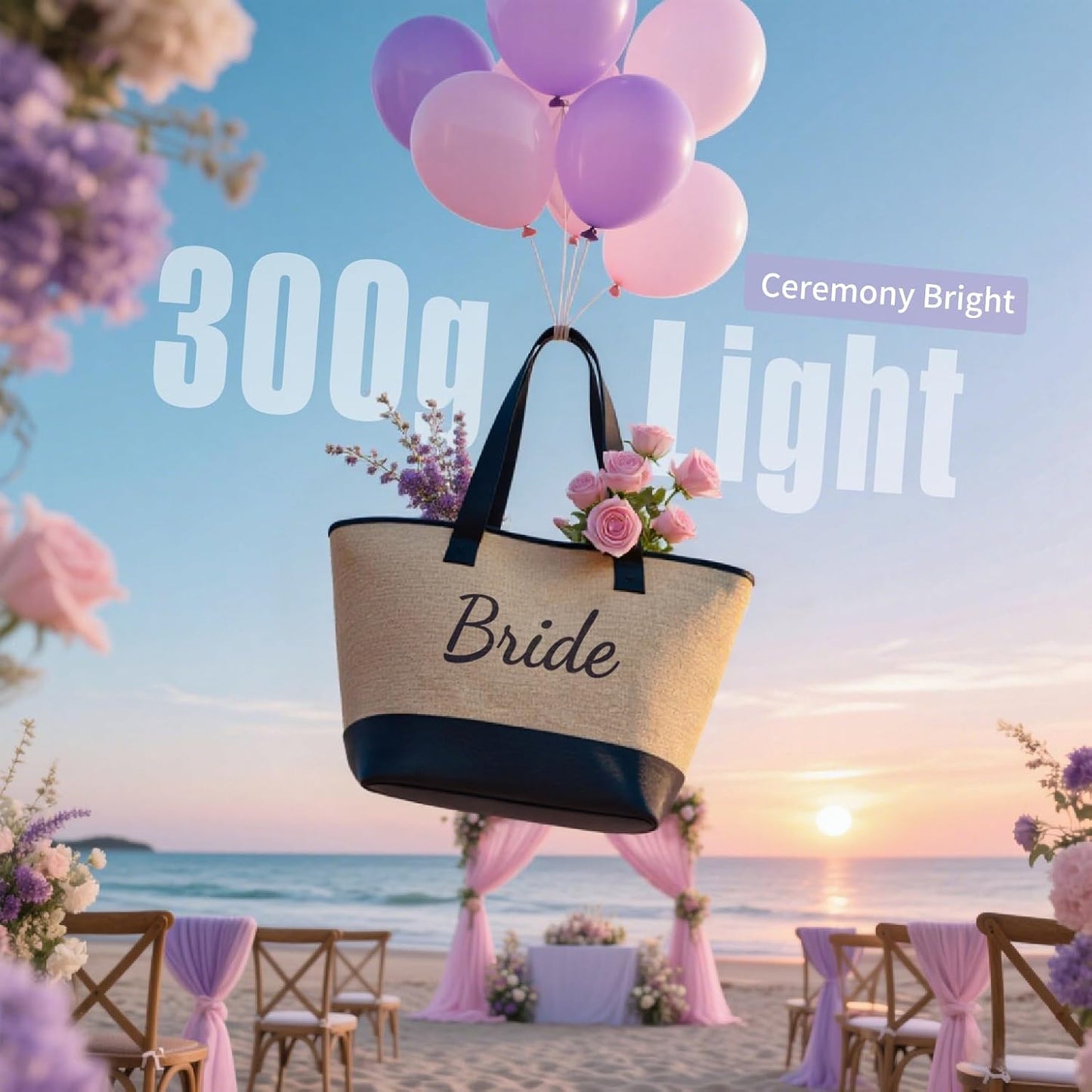 Bolsa playa personalizada con inicial cremallera 20L ligera
