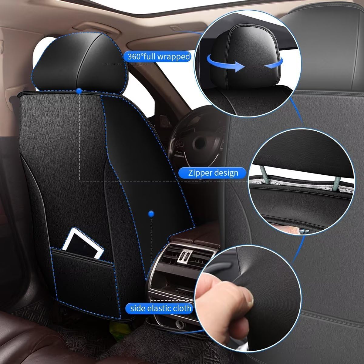 Fundas asientos cuero comp Ford Fusion 10-20 impermeables