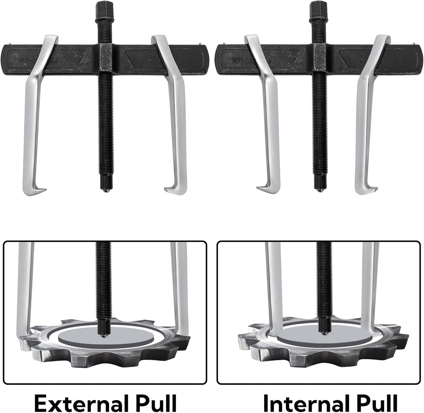 Extractor engranajes 2 mordazas 10" acero ajustable