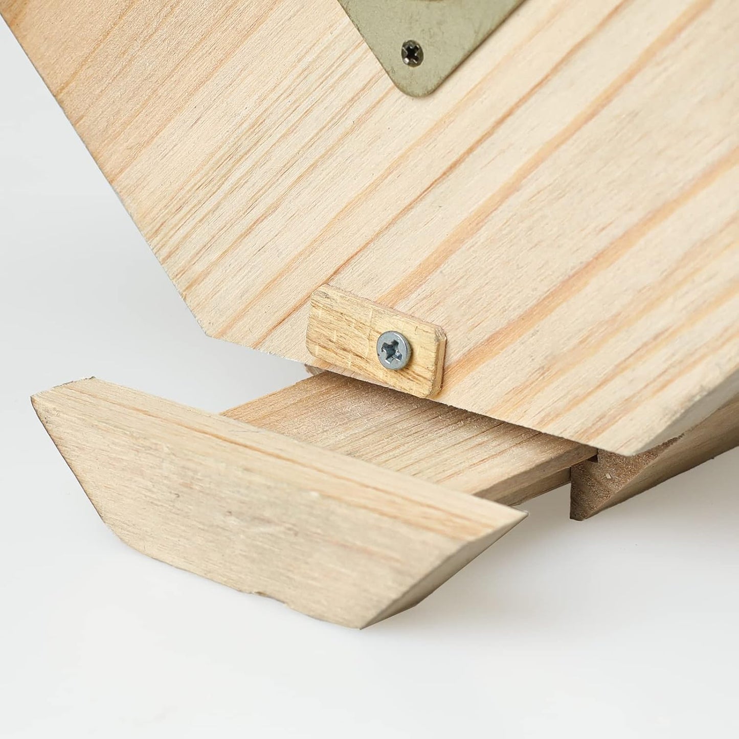 Casa para pájaros de madera natural para jardín