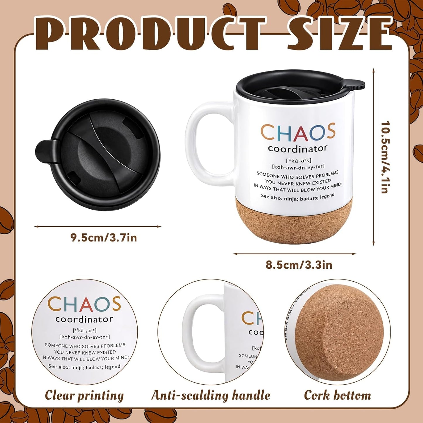 Taza de café de cerámica Remerry para coordinador del caos
