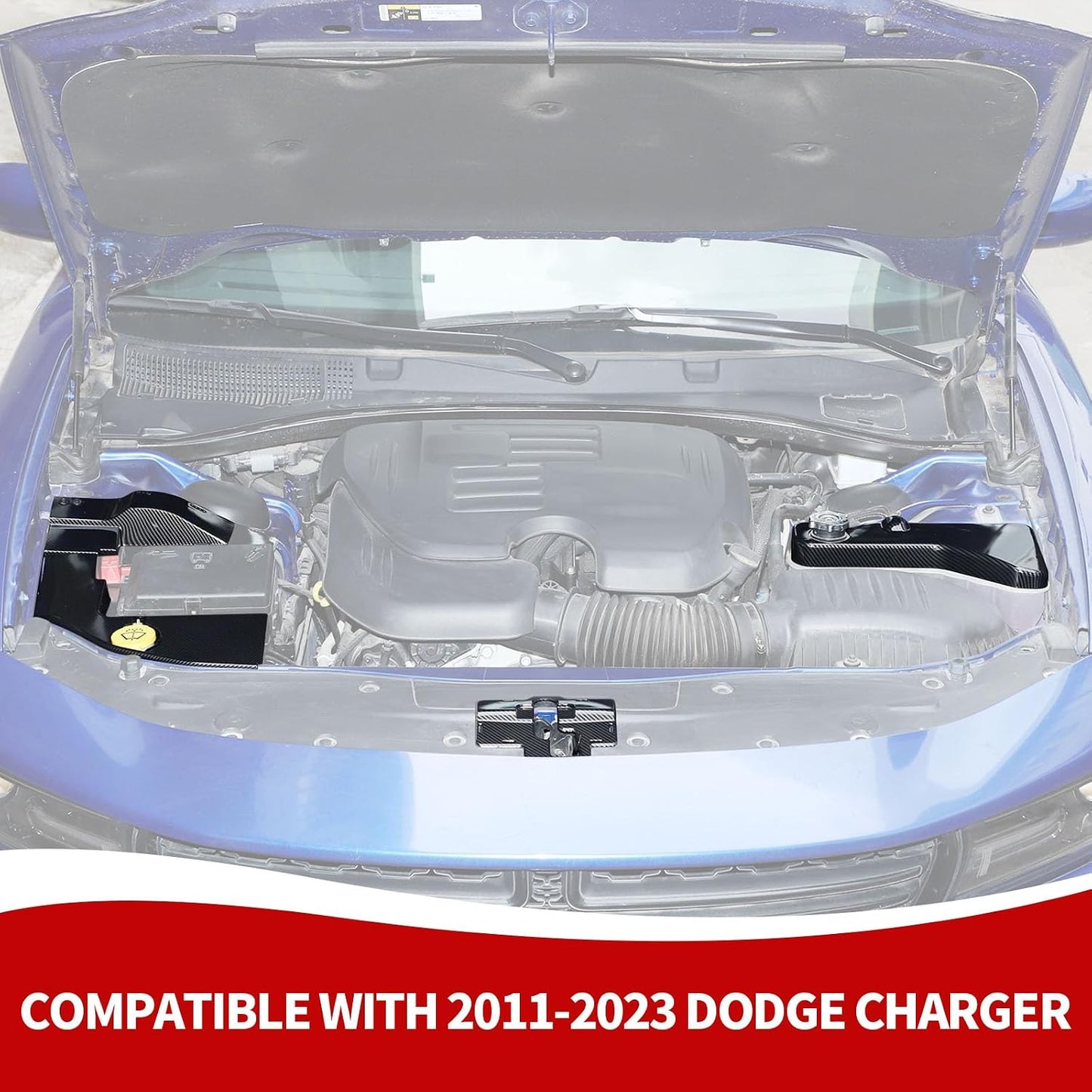 4 Cubiertas antipolvo capó Dodge Charger 11-23