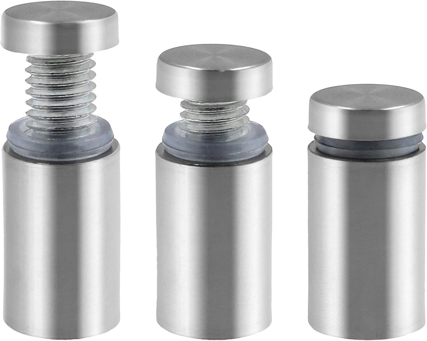 12 Pzas Tornillos Acero Inox 5/8x1.18 Separadores Vidrio