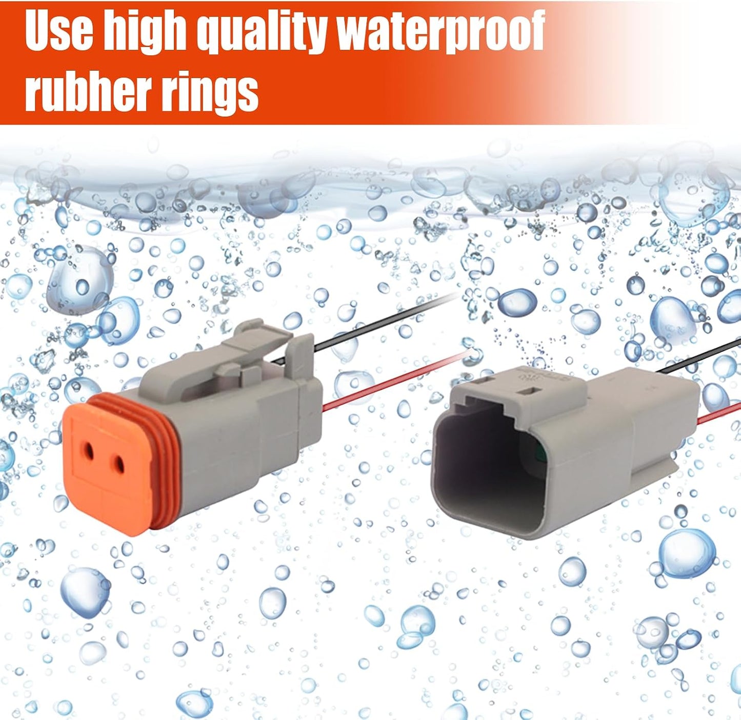 Conectores Deutsch 2 pines impermeables para auto y barco