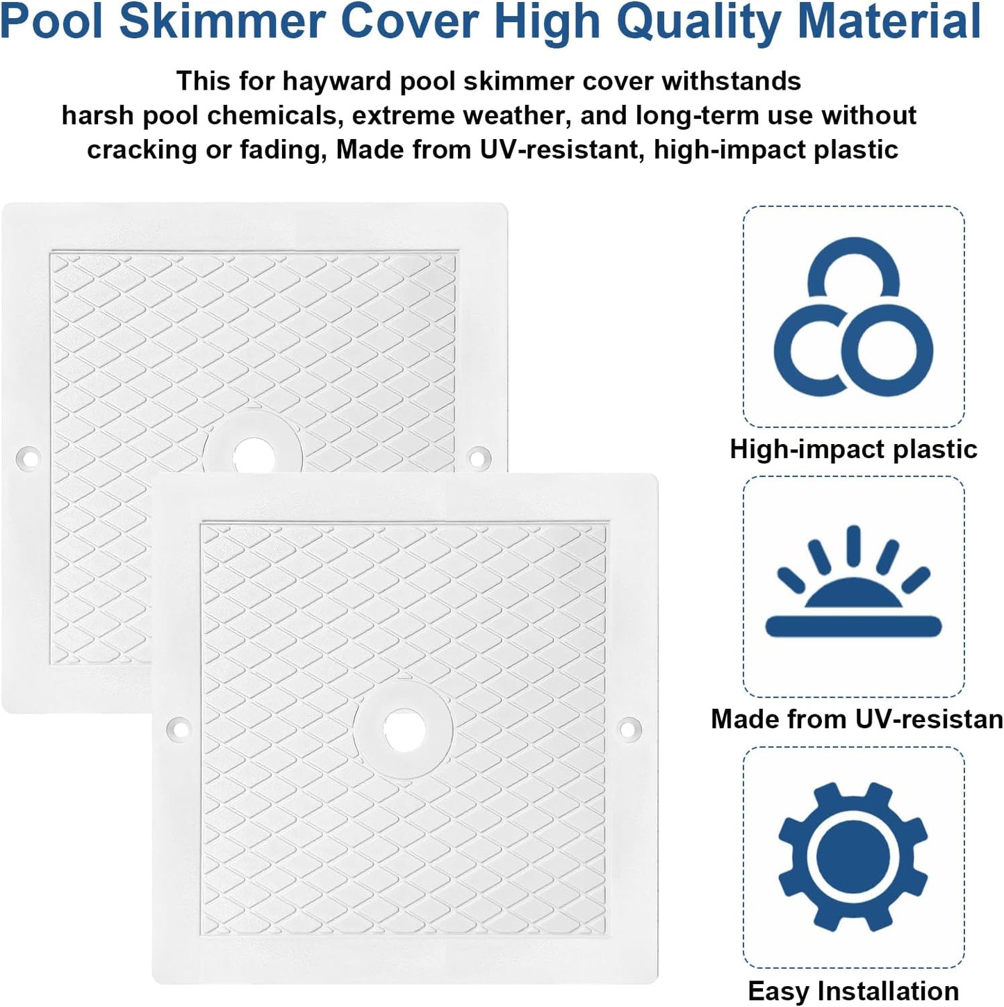 Tapa desnatador piscina 10" plástico resistente Hayward