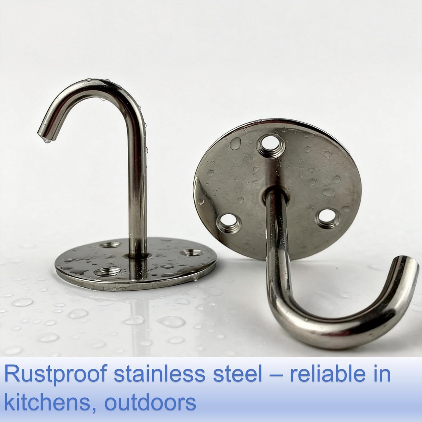 Ganchos techo acero inox 60lb sin taladro para cocina garaje