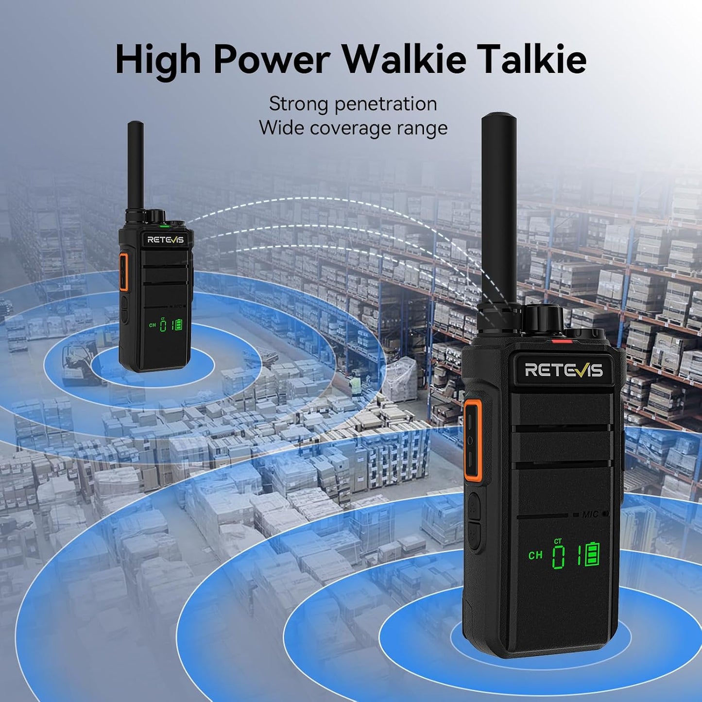 Walkie Talkie Profesional 21h con Auricular 6 Vías Noaa