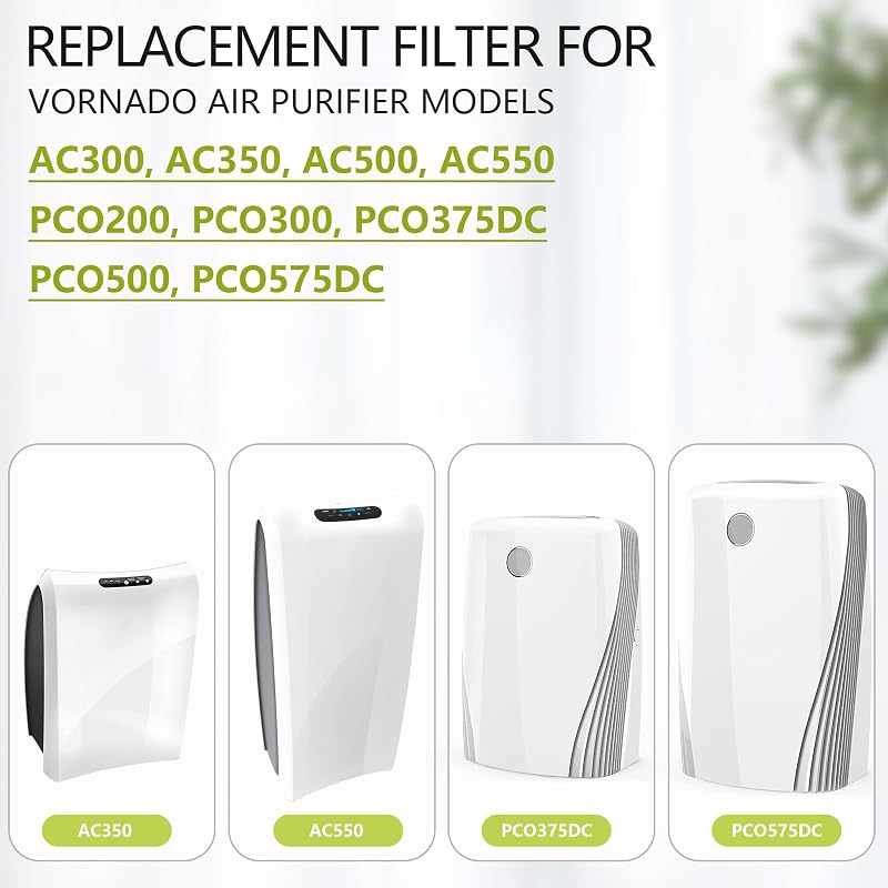 Filtro purificador aire Vornado AC300-550 PCO200-500 carbón activado