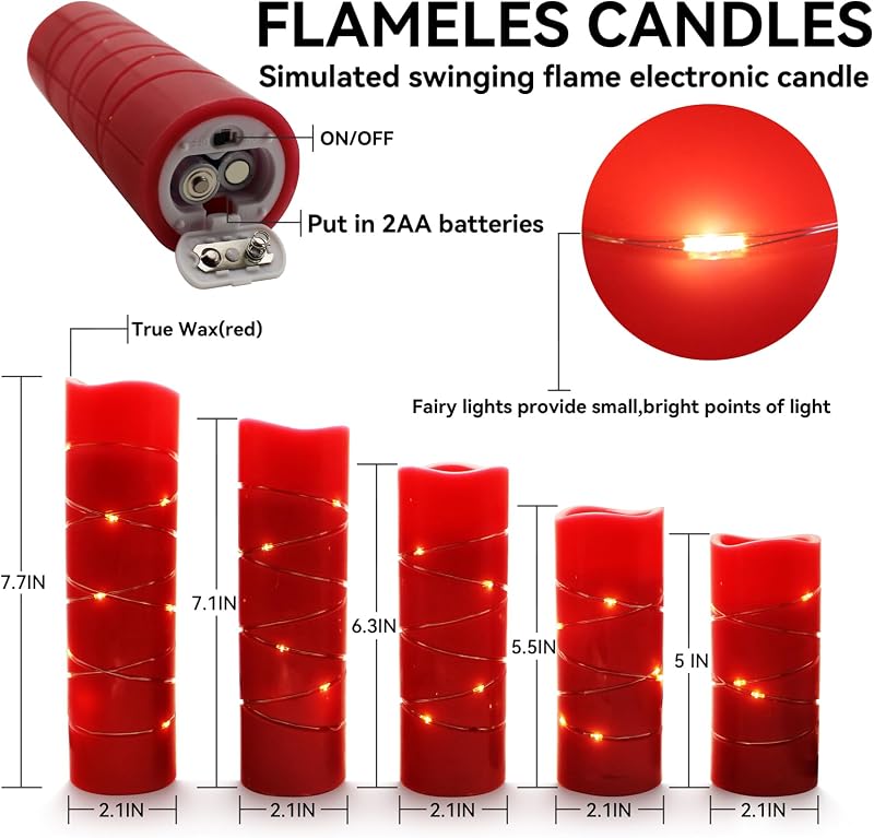 Velas LED sin llama con luces 9 Pzas control remoto 2/4/6/8H