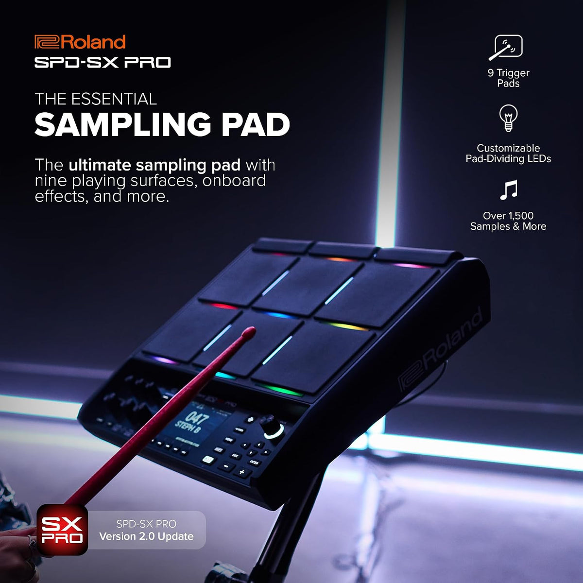 Almohadilla muestreo SPD-SX PRO 9 superficies color y LEDs