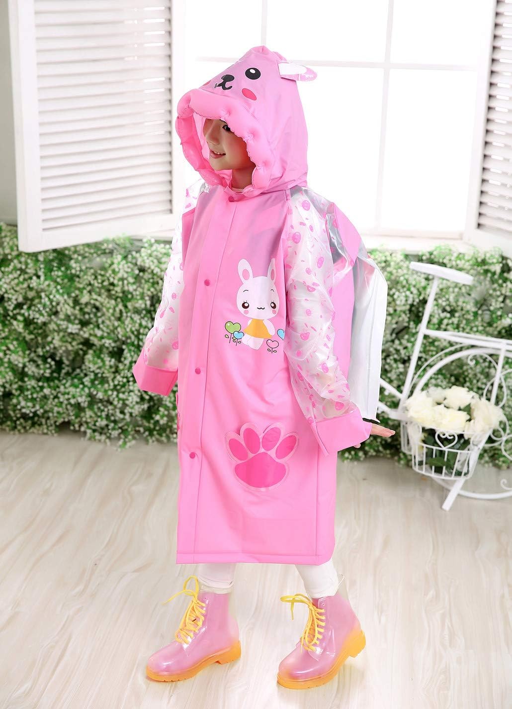 Abrigo lluvia niños poncho reutiliz. escuela plegable