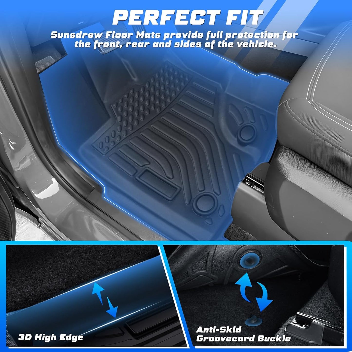 Alfombrillas TPE Ford Ranger 19-23 Negro Resistentes