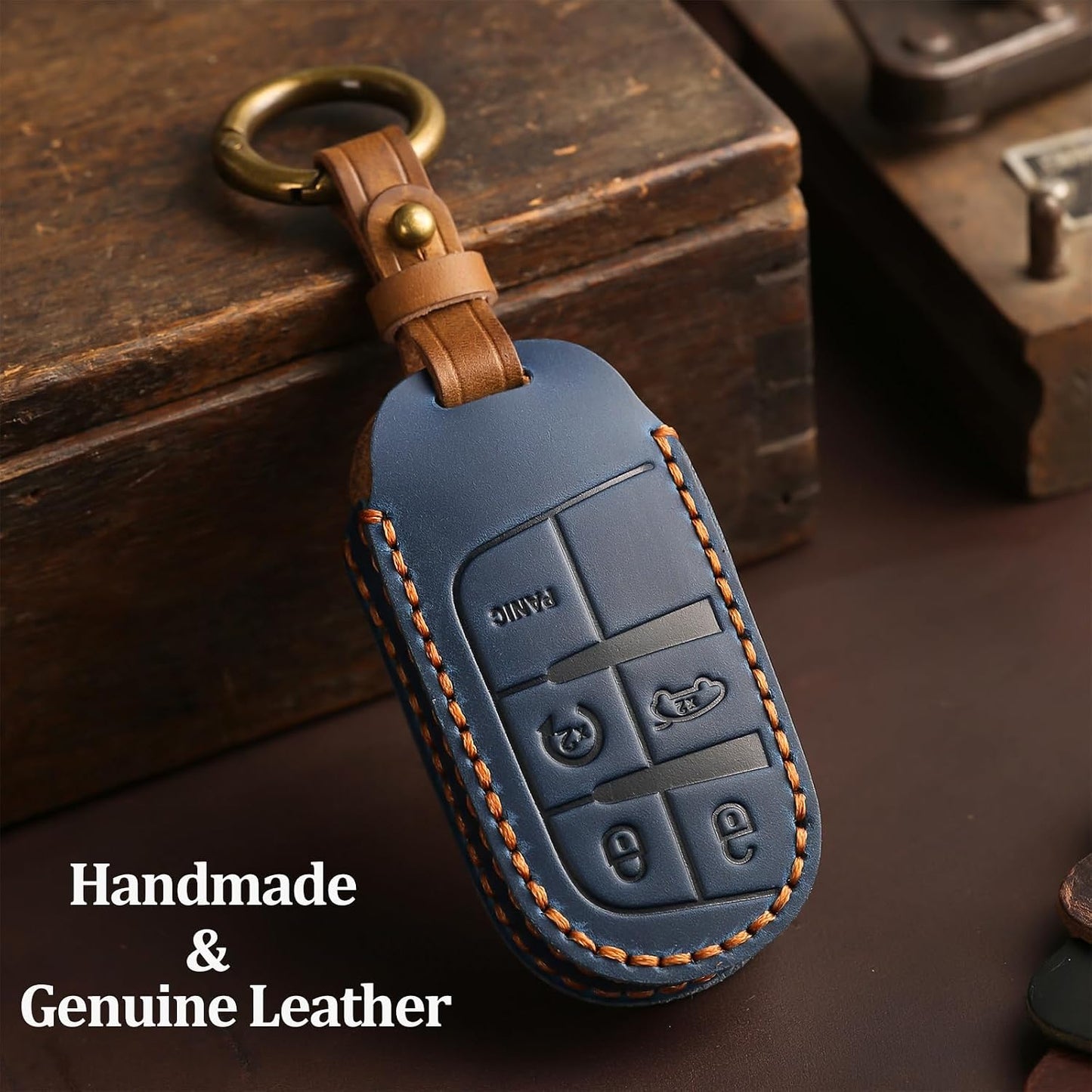 Funda cuero llavero comp Jeep Grand Cherokee Compass