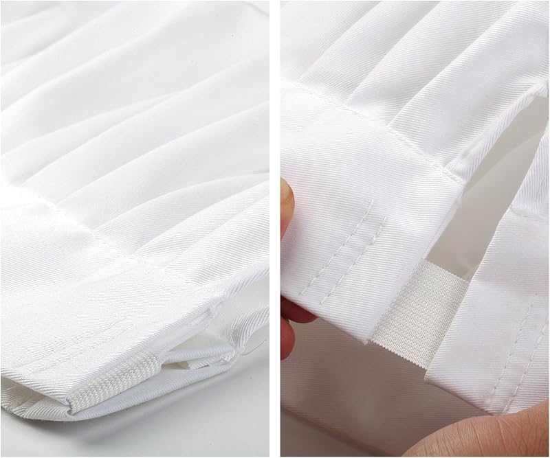 Set 2 Delantales Chef Ajustables Blancos 33x26pulg