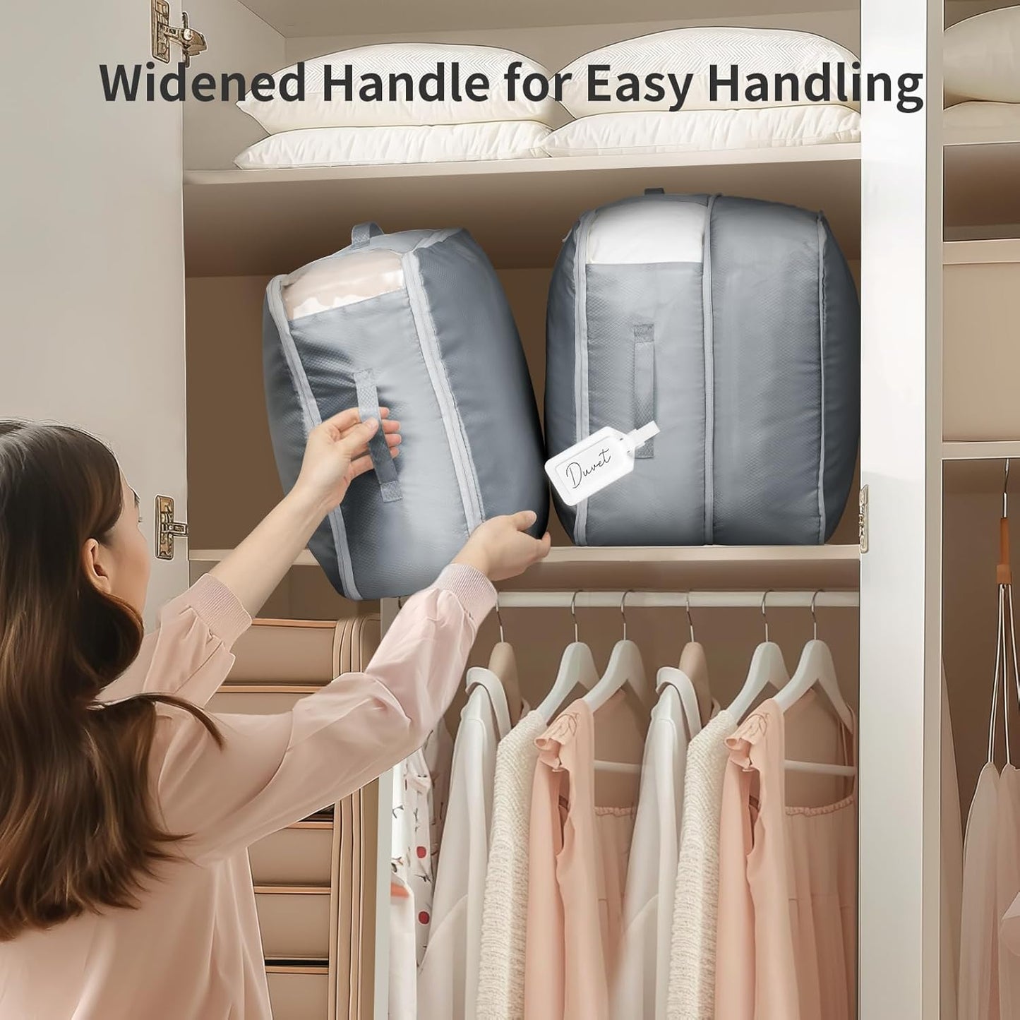 Bolsa almacenamiento edredón almohada ropa cama organiz.