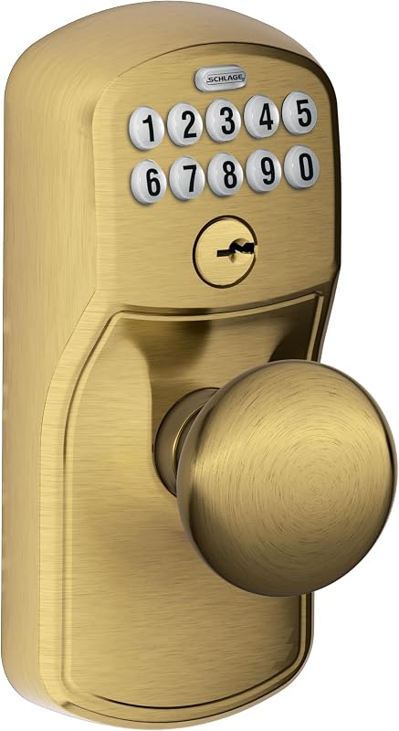 Entrada teclado Schlage FE595 con Flex-Lock latón antiguo