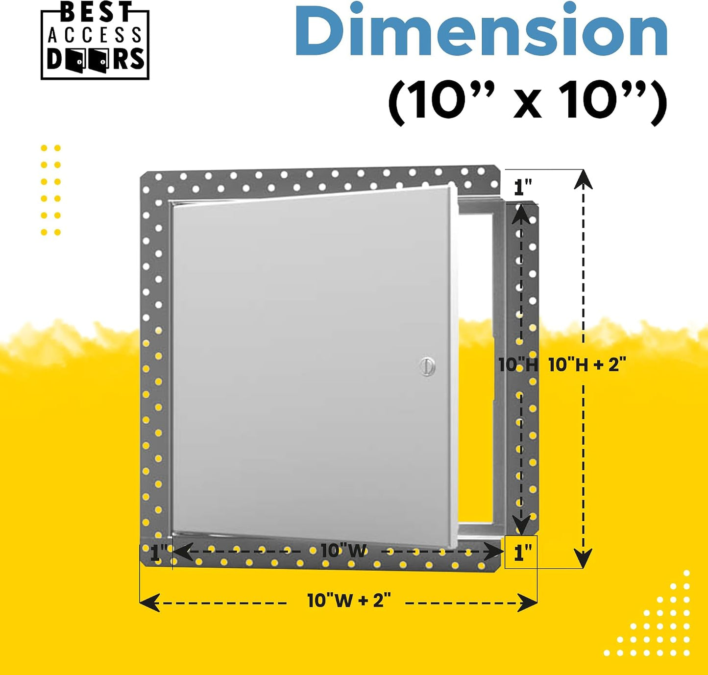 Puerta acceso 10x10 pulg con brida yeso