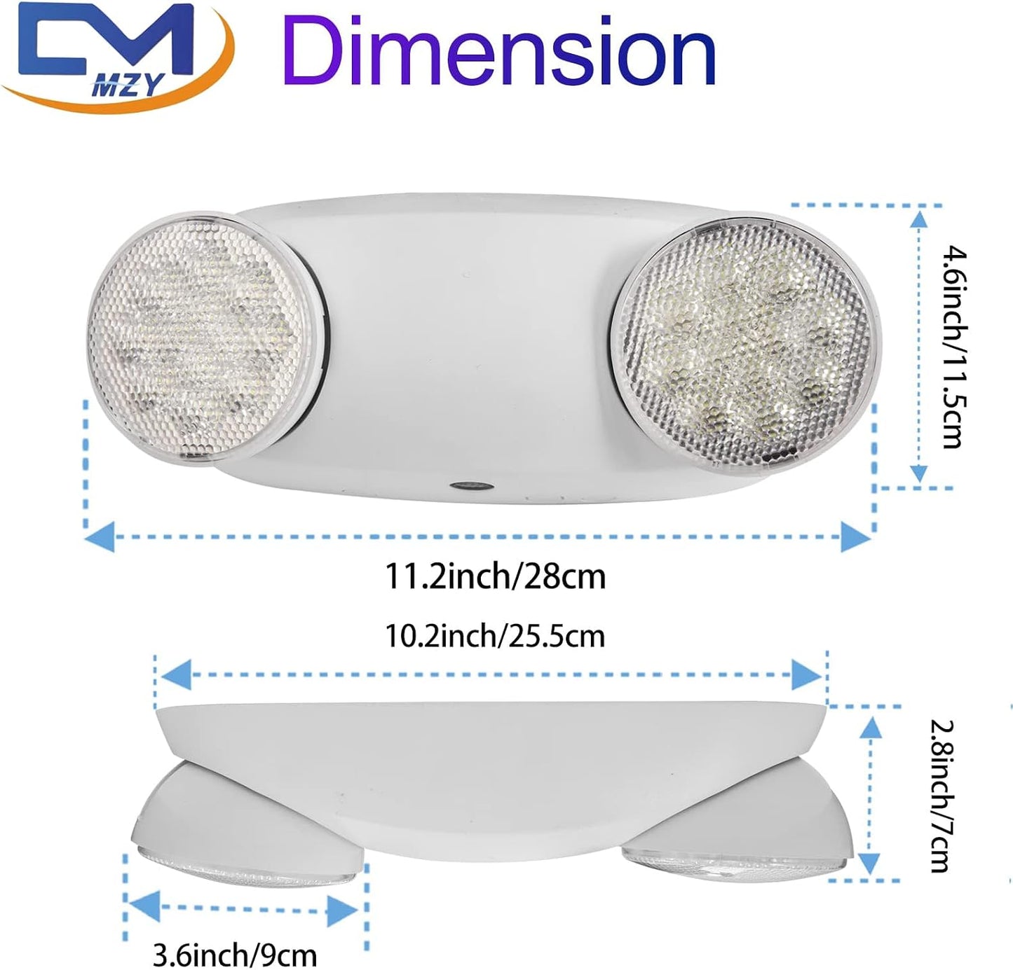 Luz emergencia con batería 120v/277v UL certificada