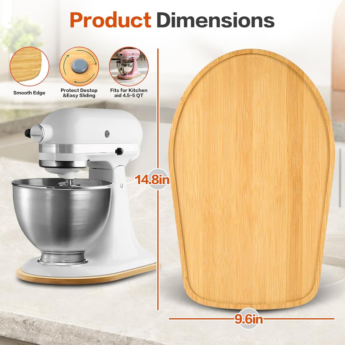 Mezclador bambú 4.5-5qt cabezal inclinable