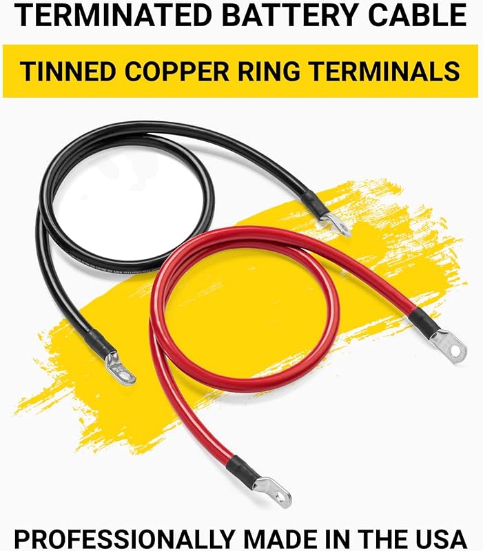 Cable batería 6" 4AWG M10 Fabricado EE.UU