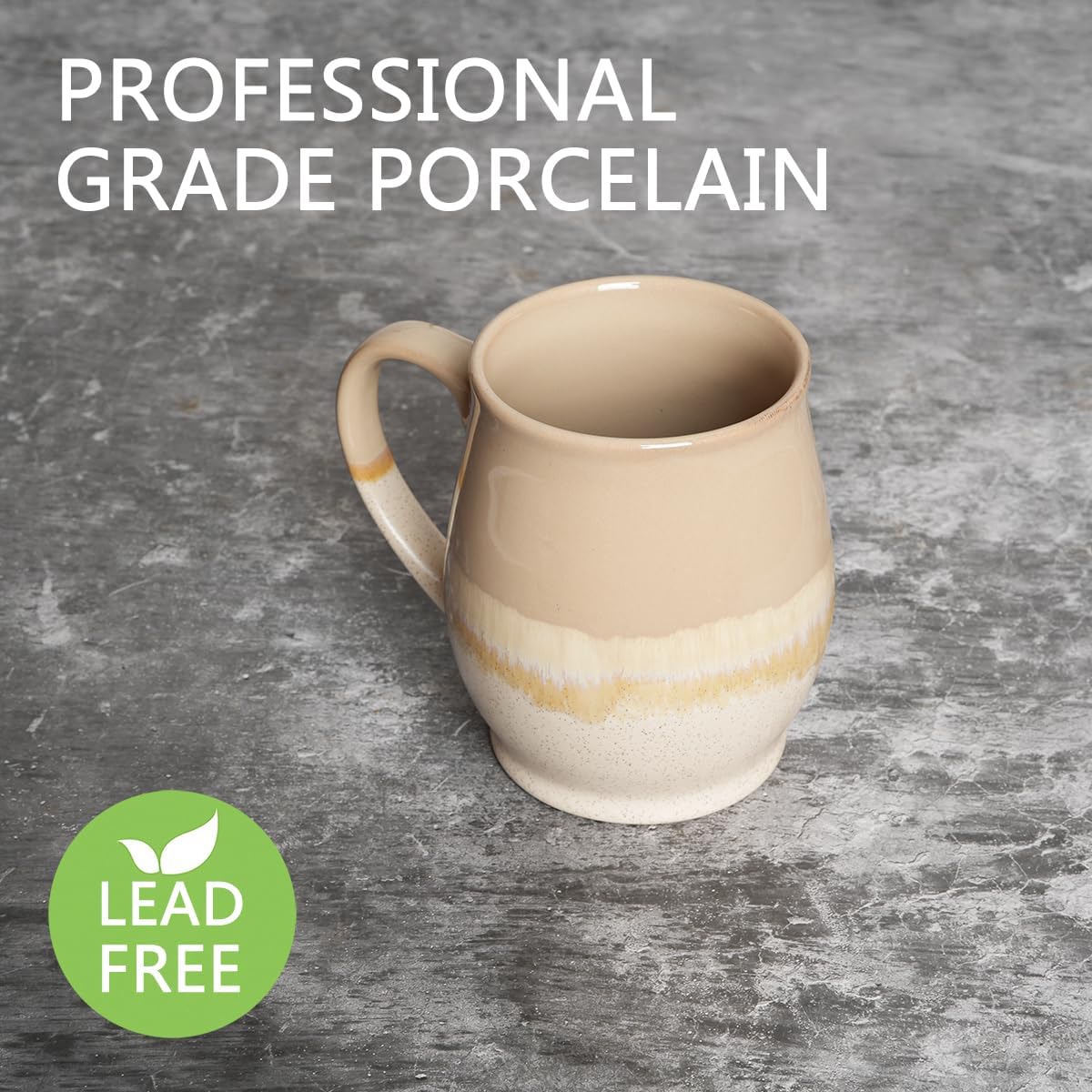 Taza Cerámica 25oz para Café Té Oficina Hogar Gris