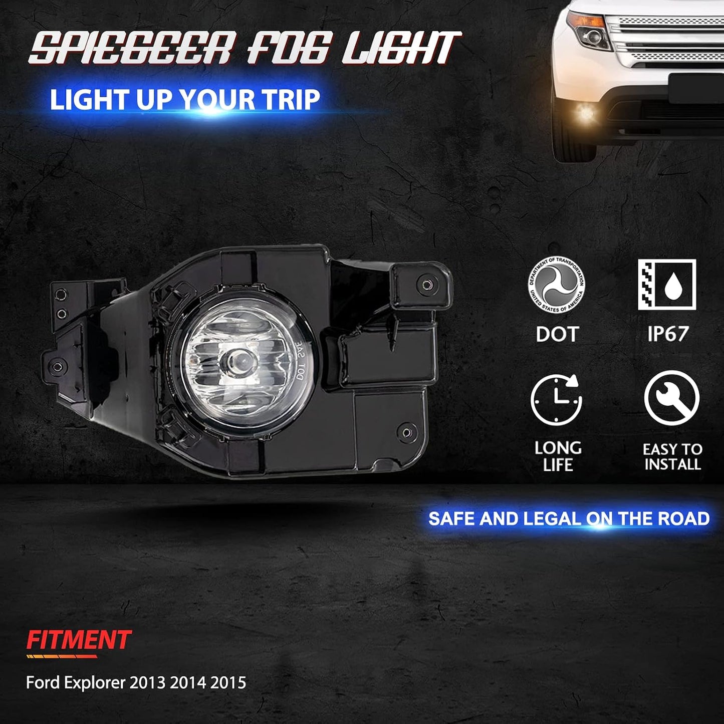 Kit luces antiniebla Ford Explorer H11 12V con interruptor
