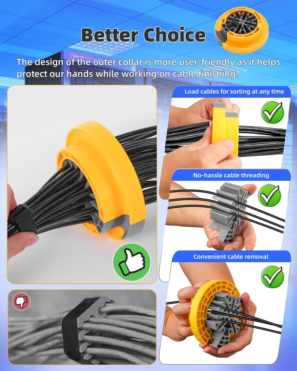 Peine alambre herramienta gestionar cables datos Ethernet