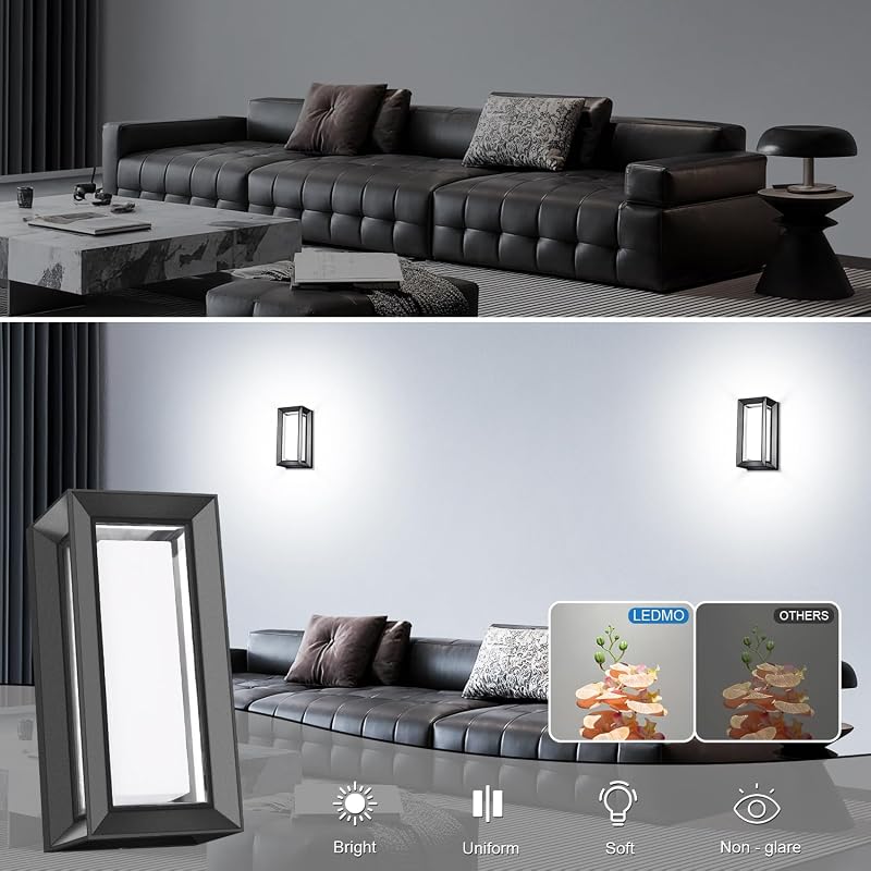 Luces pared exterior LED 6000K 1800lm impermeables