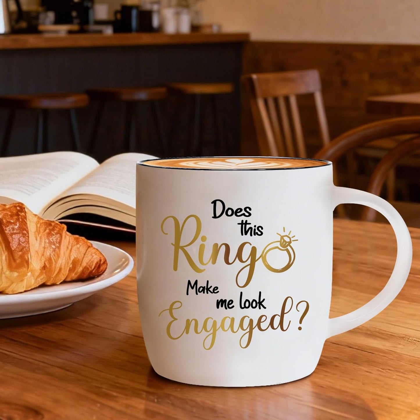 Taza de café divertida con frase de compromiso regalo para pareja navidad aniversario