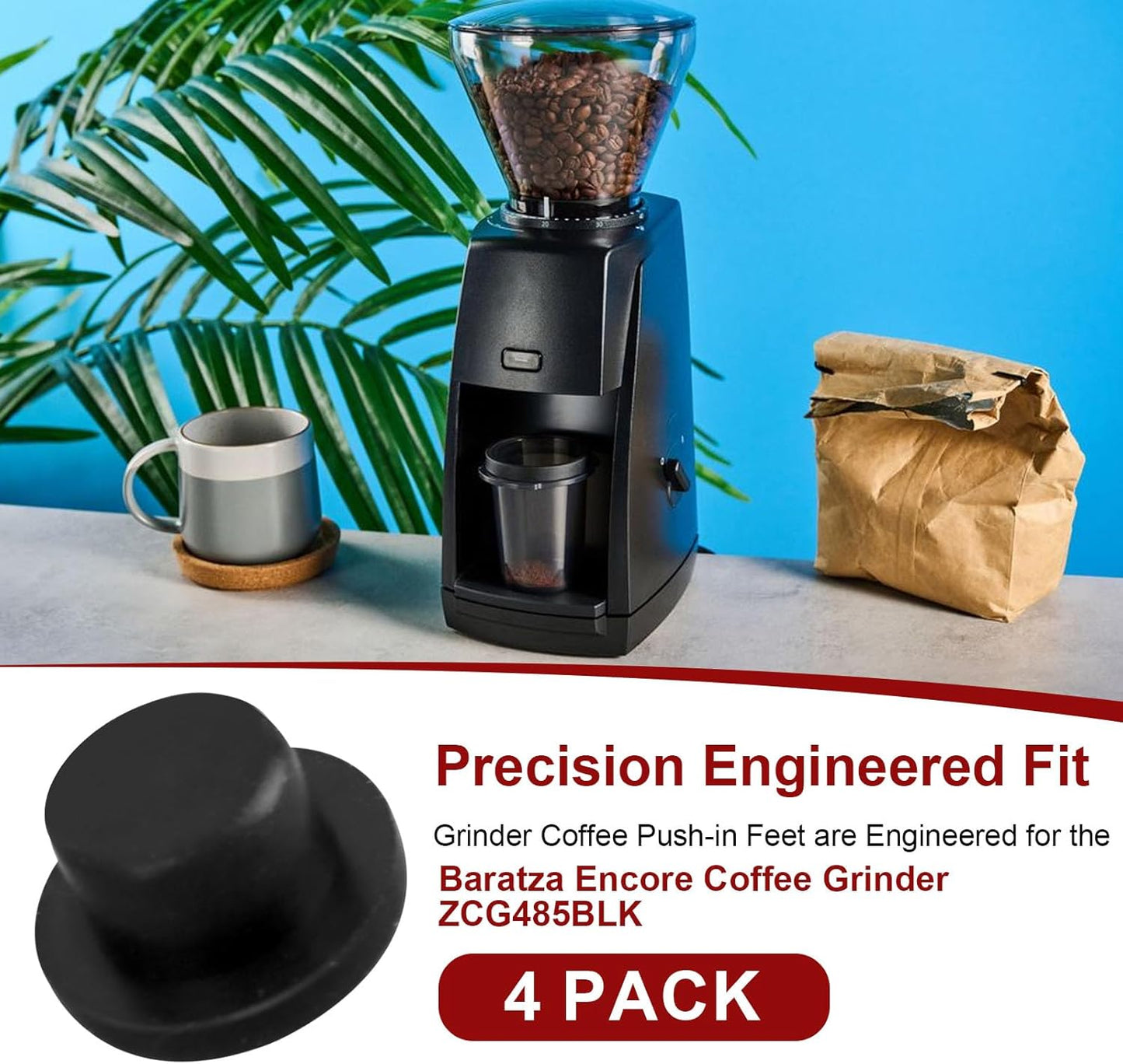 Parachoques goma para molinillo Baratza Encore ZCG485BLK antiderrap