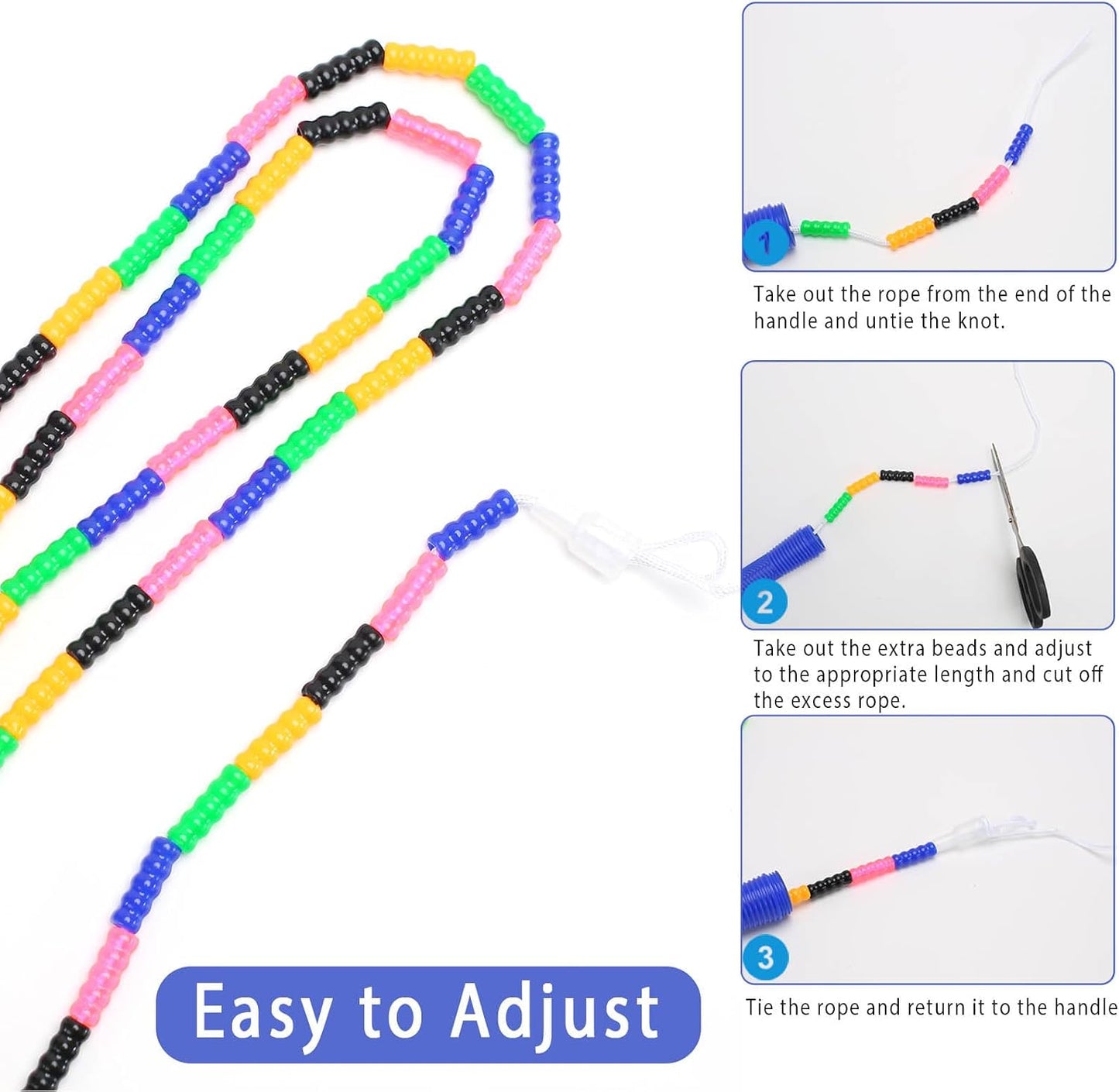Cuerda saltar holandesa 16ft ajustable niños adultos