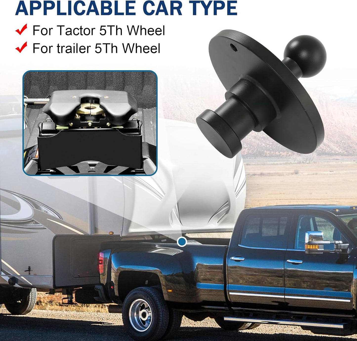 Adaptador bola cuello cisne 2-5/16" 30000lb tractor