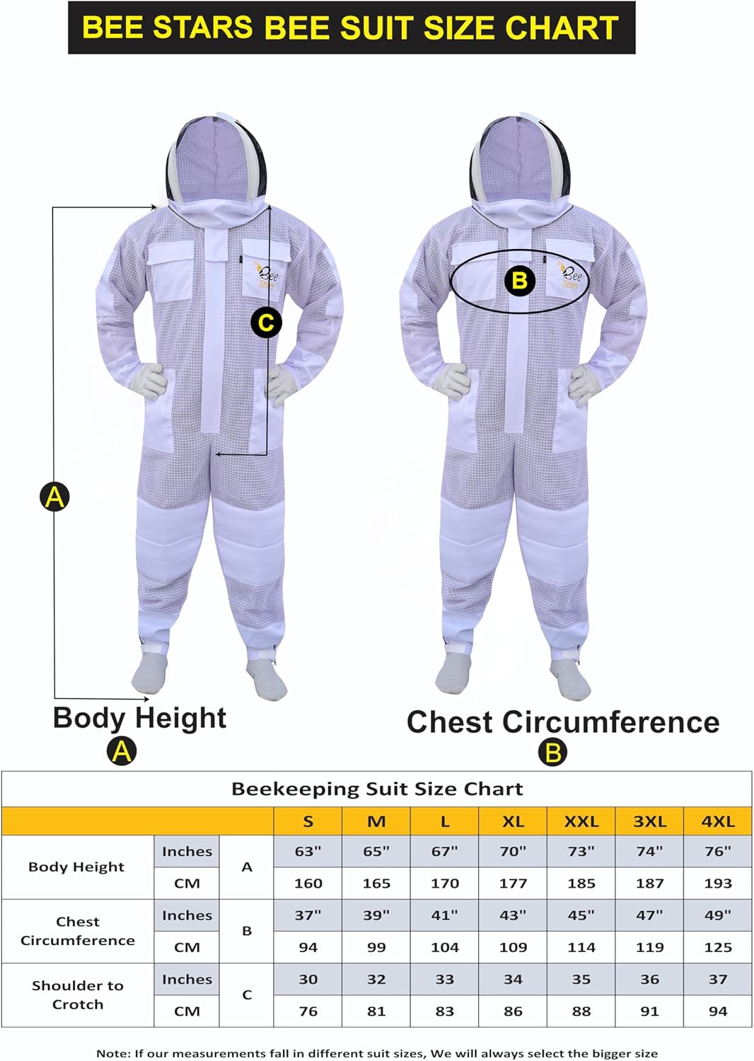 Traje abeja 3 capas velo redondo ventilado blanco