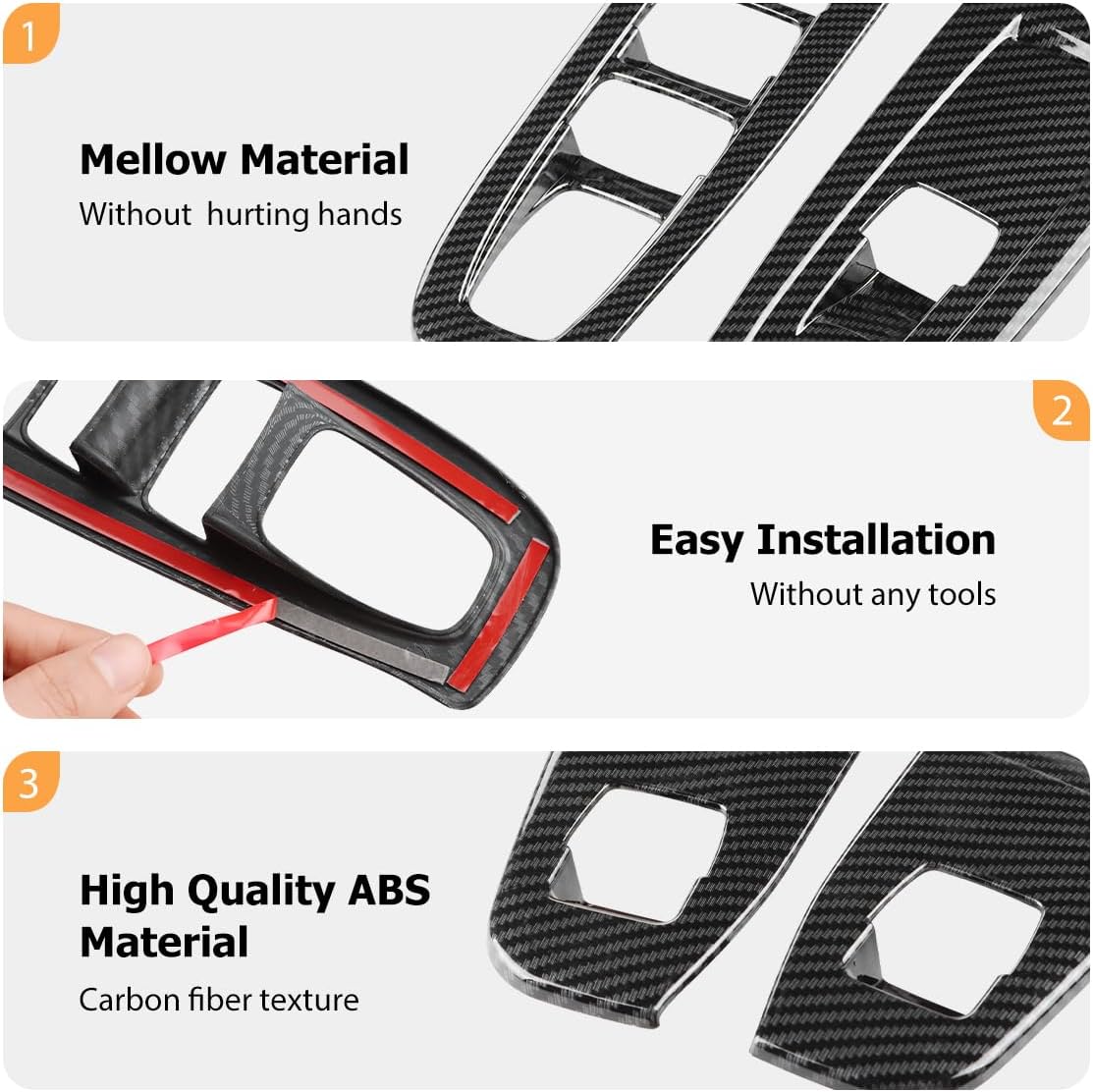 4 Cubiertas Interruptor Ventana Fibra Carbono Subaru