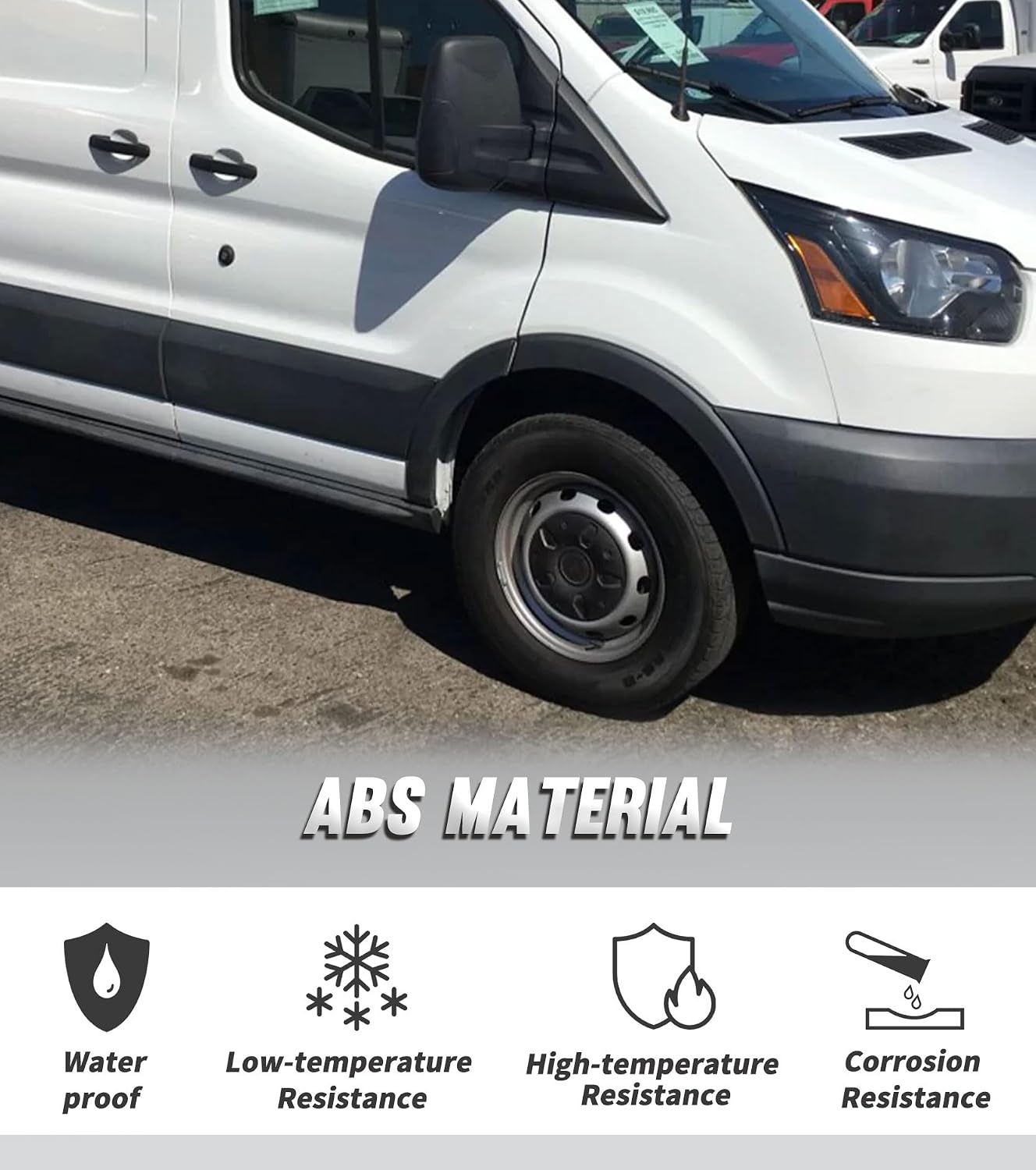 Moldura arco rueda guardabarros derecha Ford Transit HD 15-23