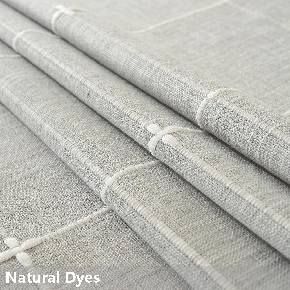 Mantel tela gris 98x52pulg rectangular bohemio