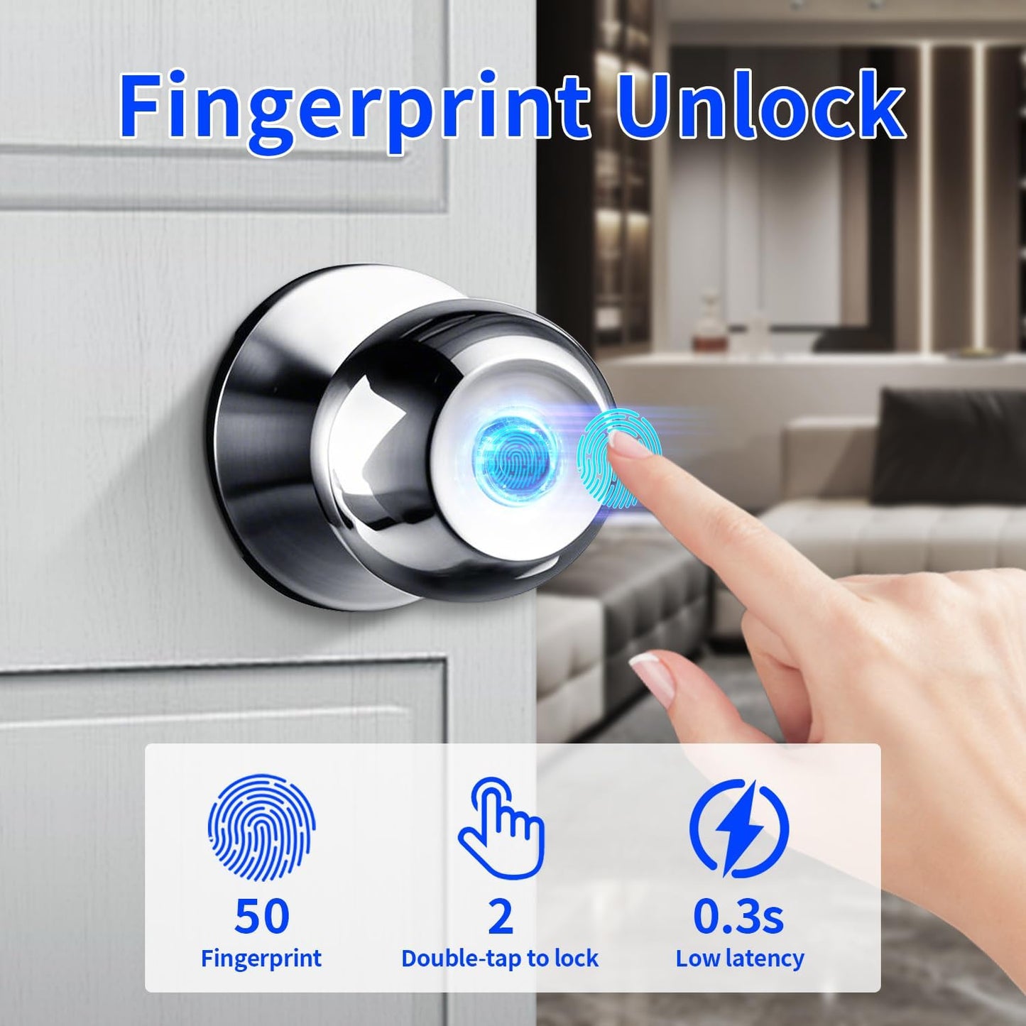 Cerradura puerta biométrica huella app bloqueo automático