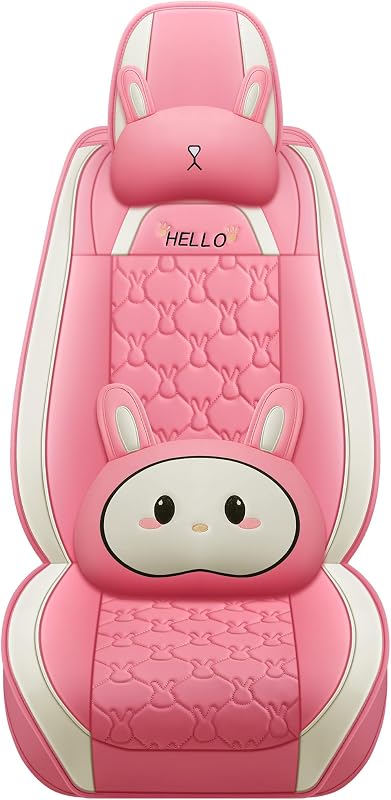 Fundas asiento auto cuero PU impermeable diseño conejo