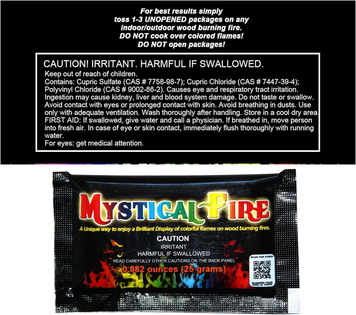 Pack 25 Encantados cambio color fuego chimenea campamento