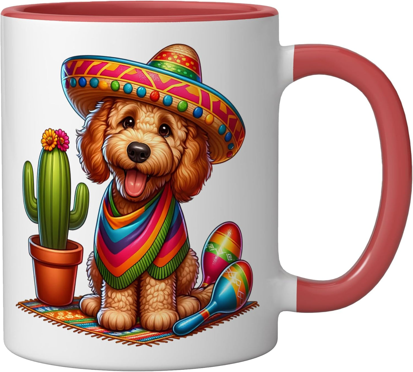 Taza Cerámica Cinco De Mayo con Sombrero y Maracas