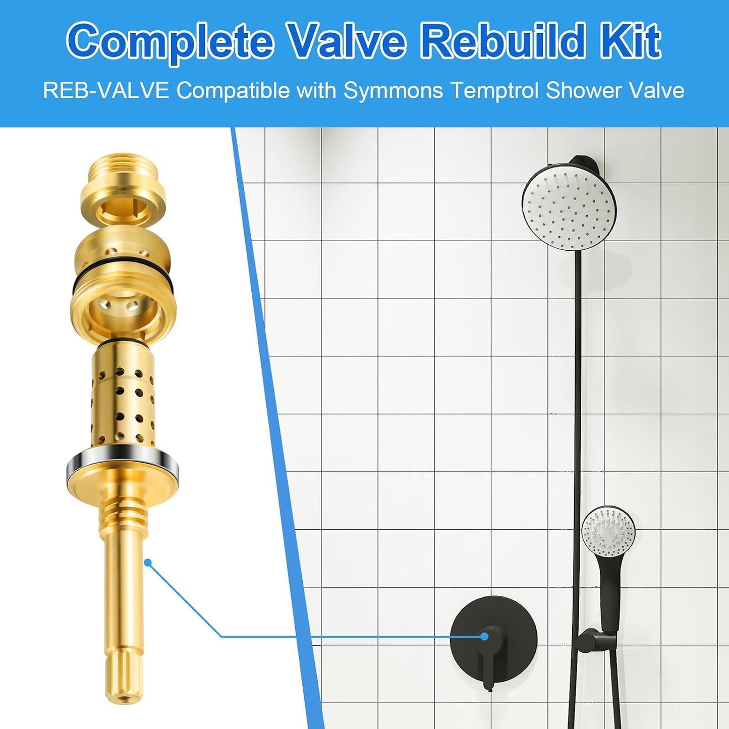 Set 4 pzas repuesto válvulas ducha Symmons TA-10 TA-4