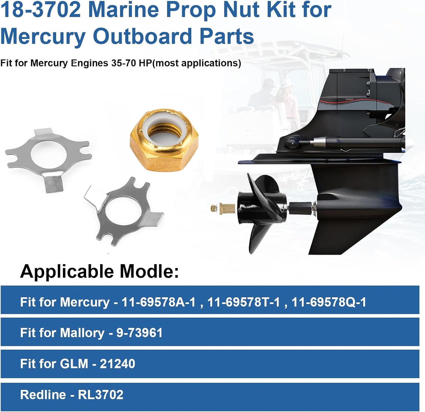 Kit tuercas utilería Mercury 11-69578A1 2