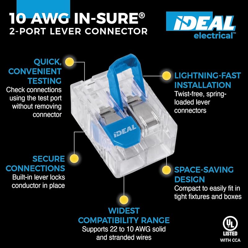 Conector alambre Ideal in-Sure 10 AWG 2-Puerto frasco 350