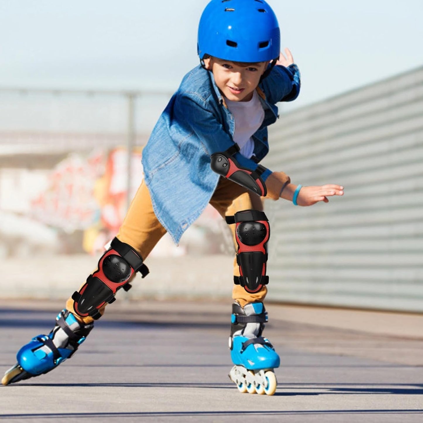 Traje proteccion motocross niños con rodilleras y coderas