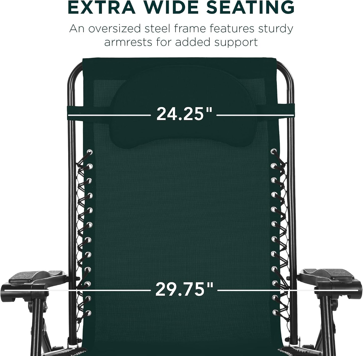 Silla gravedad cero grande plegable reclinable patio